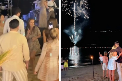Svi detalji svadbe Đokovića na plaži: Jelena igra na bini sa Milicom Pavlović, na kraju proslave uslijedio veliki vatromet (VIDEO)