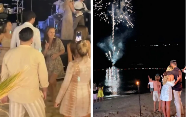 Svi detalji svadbe Đokovića na plaži: Jelena igra na bini sa Milicom Pavlović, na kraju proslave uslijedio veliki vatromet (VIDEO)