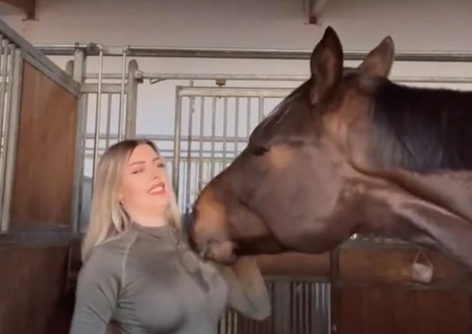 Video koji je nasmijao svijet: Prišla da pomazi konja, pa umalo ostala potpuno naga