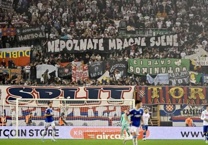 "Neka svako dijete mrzi Partizan" Navijači Hajduka u toku svog meča vrijeđali "Grobare"
