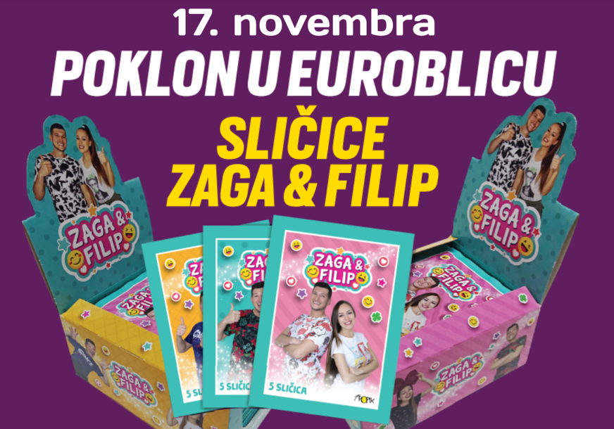 Obradujte svoje mališane: Sličice jutjubera Zage i Filipa POKLON IZNENAĐENJE u “EuroBlicu” 1. decembra