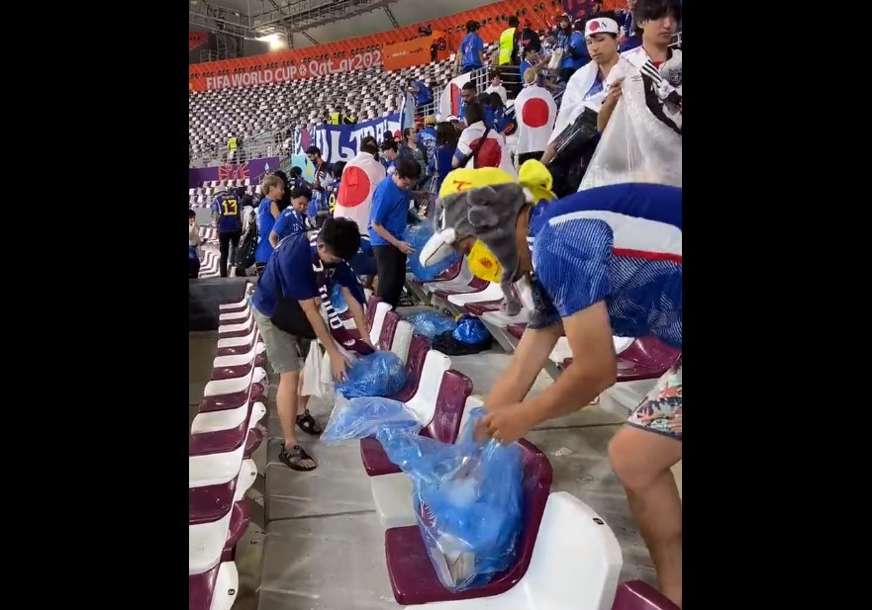 Ostavili sve čisto: Japanski navijači oduševili u Kataru (VIDEO)