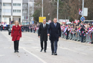 Istočno Sarajevo svečani defile dan republike Željka Cvijanovicć Milorad Dodik Siniša Karan