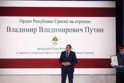 DODIK ODLIKOVAO PUTINA  Najsjajniji orden Republike Srpske predsjedniku Rusije (FOTO)