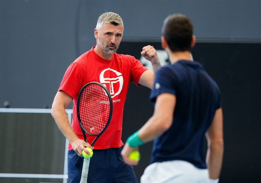 Goran Ivanišević i Novak Đoković