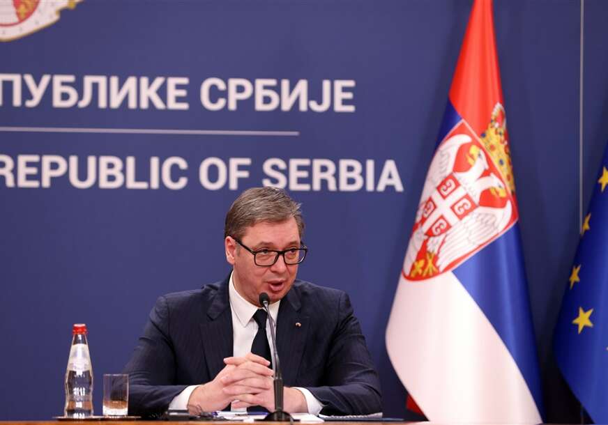 Aleksandar Vučić na konferenciji za medije
