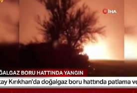 VATRENA STIHIJA Zemljotres u Turskoj izazvao eksploziju gasovoda u provinciji Hataj (VIDEO)