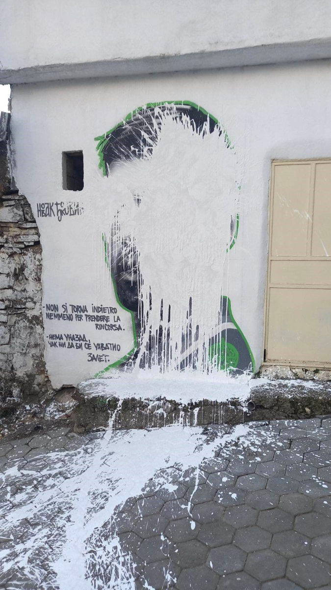 Uništen mural Novaka Đokovića