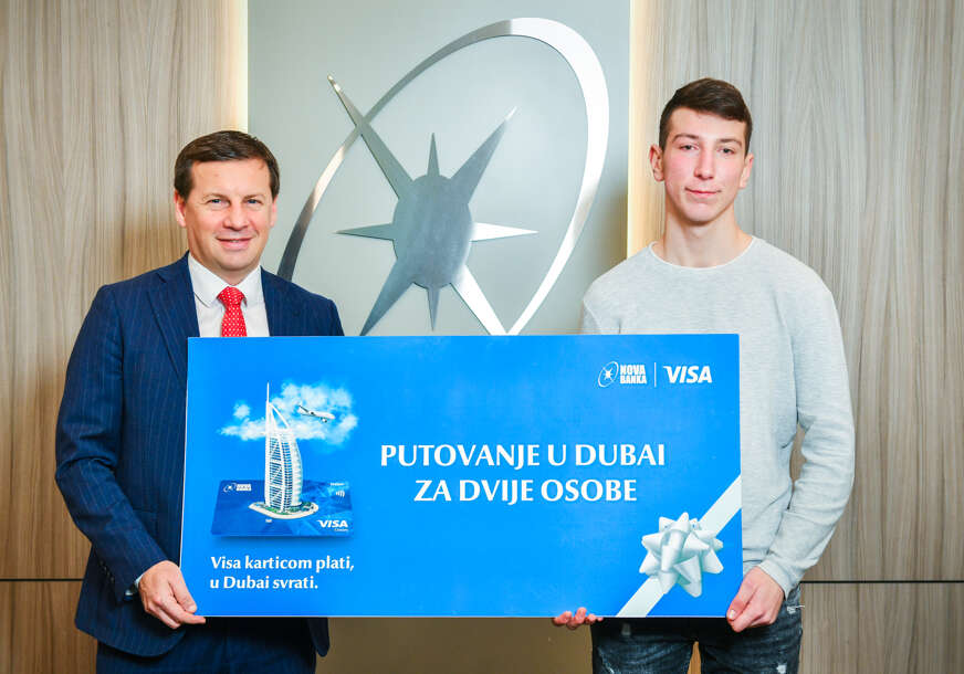 Nova banka i Visa nagrađuju: Filip Jovanović iz Han Pijeska putuje u Dubai