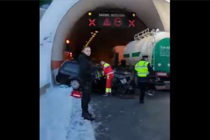 Detalji nesreće u tunelu Vis: Dvije povrijeđene osobe prebačene u bolnicu (VIDEO)