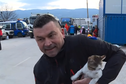 Divan gest: Spasilac iz BiH udomio mačku spasenu iz ruševina u Turskoj (VIDEO)