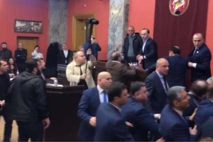 Tuča u gruzijskom parlamentu