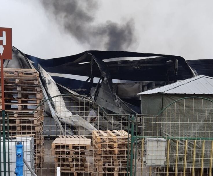 Požar u Bijeljini pod kontrolom: Izgorjele 4 hale preduzeća "Mega-drvo"