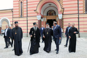 Milorad Dodik, patrijarh Porfirije i vladika Jefrem