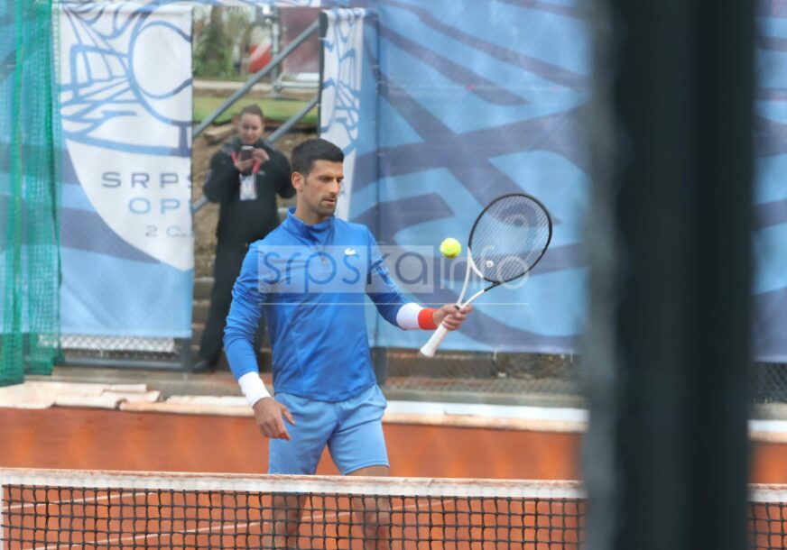 Novak Đoković trening srpska open 2023