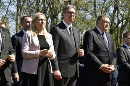 Željka Cvijanović, Milorad Dodik i Aleksandar Vučić