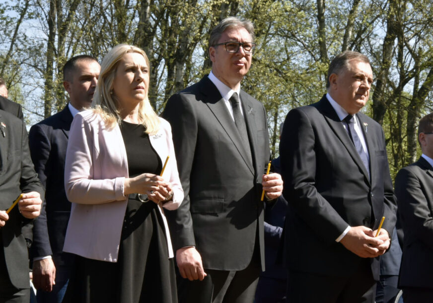 Željka Cvijanović, Milorad Dodik i Aleksandar Vučić