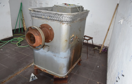 Mašina za mljevenje mesa koju su koristili pripadnici kriminalne grupe