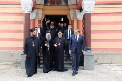 Milorad Dodik, patrijarh Porfirije i vladika Jefrem