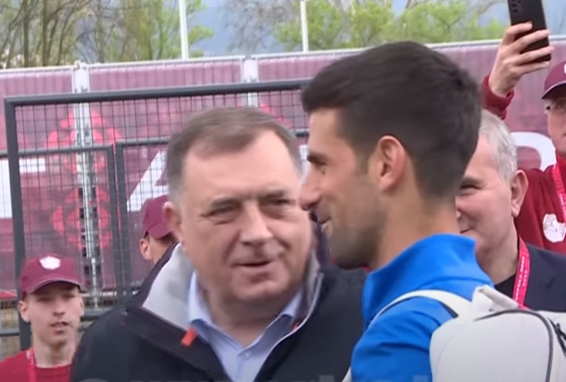 Milorad Dodik i Novak Đoković Srpska open 2023