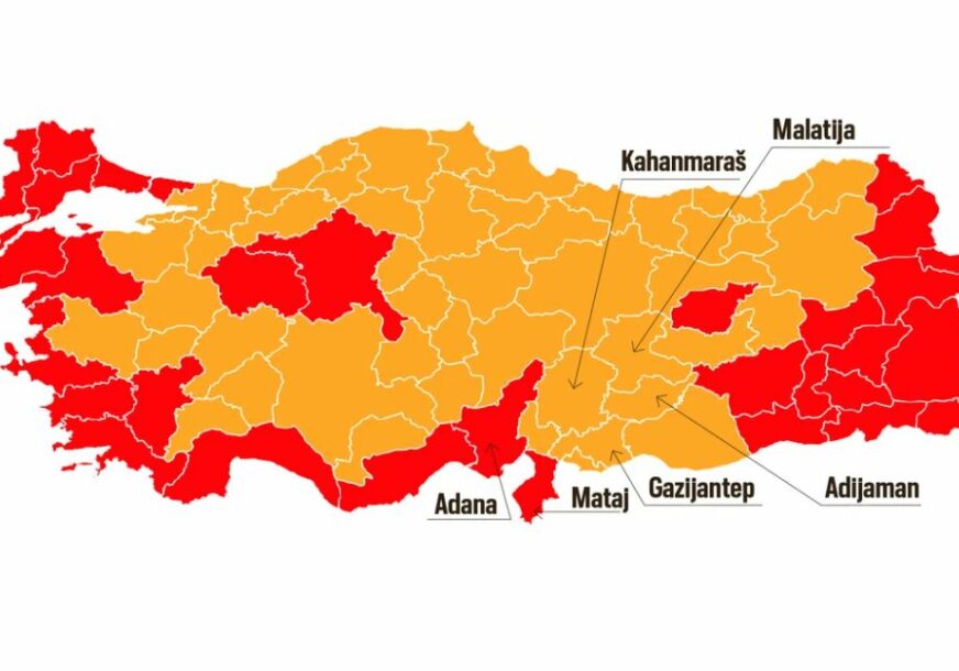 Mapa Turske