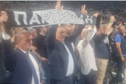 Milorad Dodik na utakmici Partizana U Beogradu