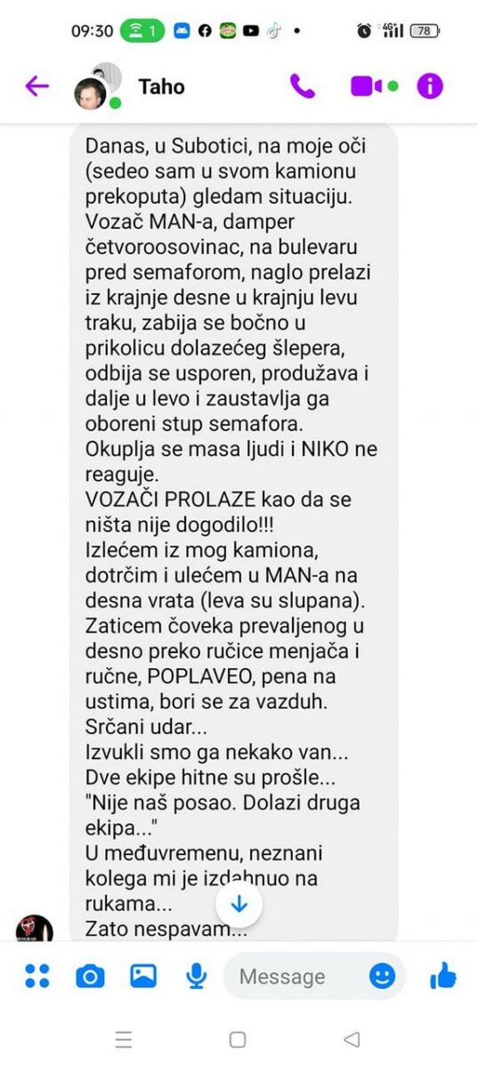 Objava Dušana Cvjeića