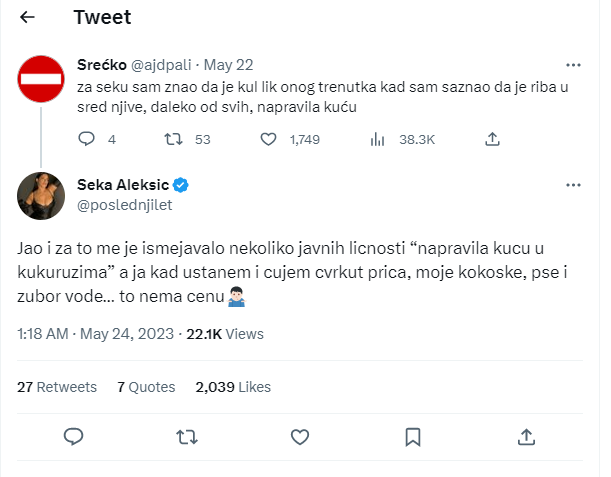 Tvit Seke Aleksić