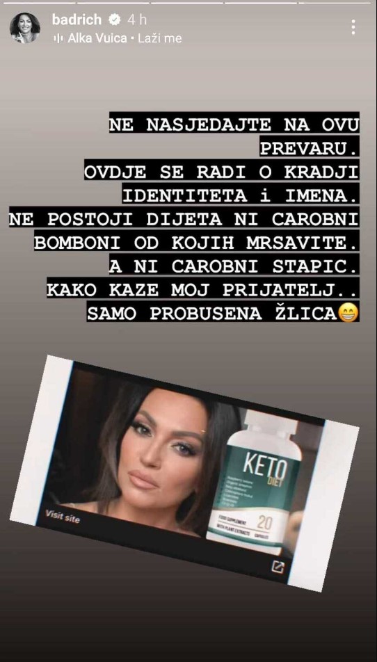 Nina Badrić žrtva prevare na Instagramu