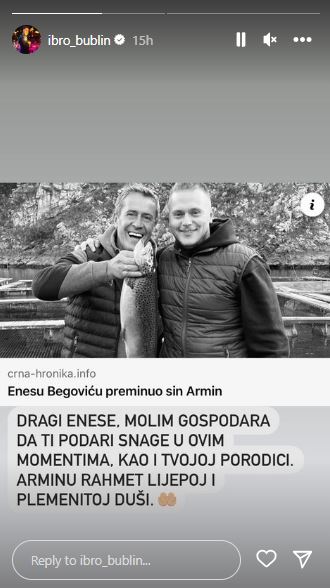 Ibro Bublin o smrti sina Enesa Begovića