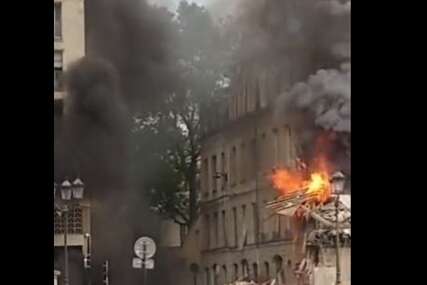 EKSPLOZIJA U PARIZU Požar zahvatio nekoliko zgrada, dramatični prizori na mjestu nesreće (VIDEO, FOTO)