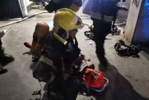 Evakuacija povrijeđenih u požaru na Terazijama u Beogradu