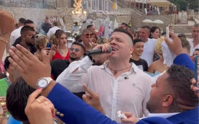 Sloba Radanović pjeva na svadbi