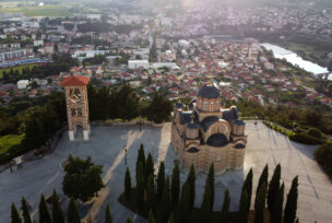 panorama trebinja sa crkvine , hercegovačka gračanica