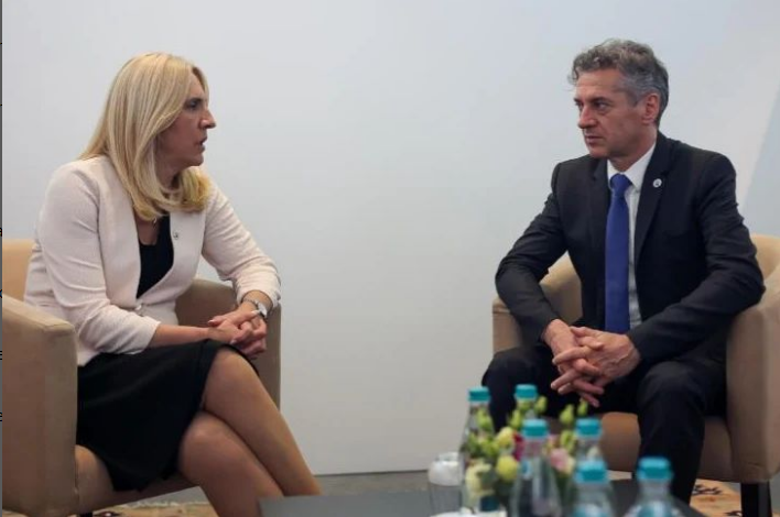 Željka Cvijanović na sastanku sa premijerom Slovenije