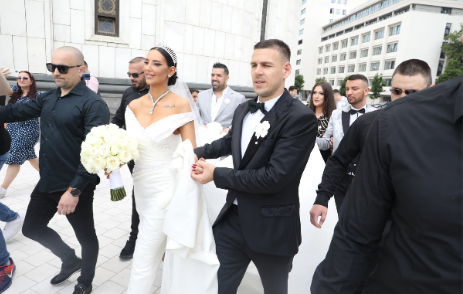 Katarina Grujić i muž na vjenčanju