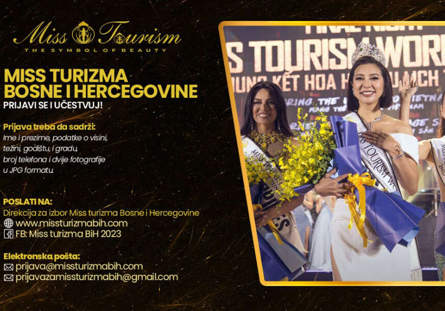 Kasting je još otvoren: Traži se Miss turizma BiH 2023.