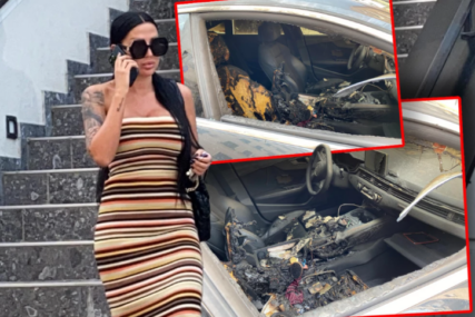 Tijana Ajfon i zapaljeni automobil