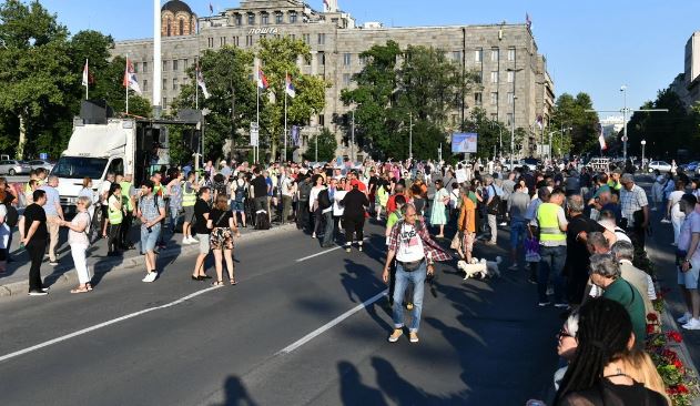 Protest opozicije u Srbiji