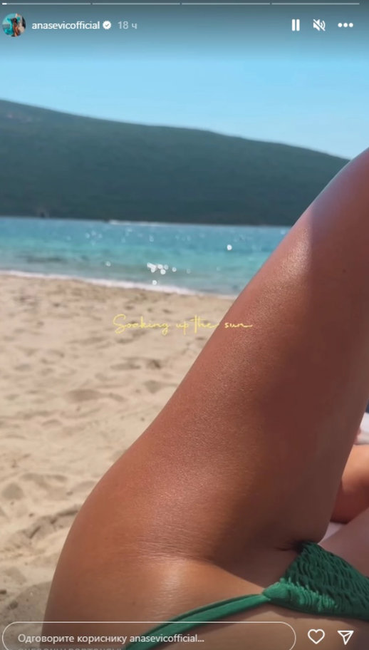 Ana Sevi, odmara u Crnoj Gori