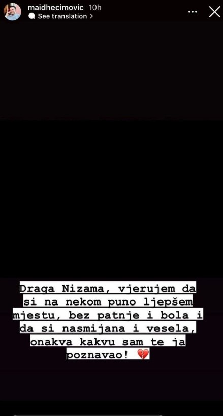 Oproštajna poruka od Nizame