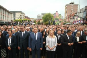 političari na obilježavanju godišnjice Oluje u Prijedoru