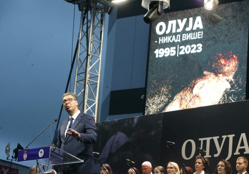 Aleksandar Vučić na obilježavanju godišnjice Oluje u Prijedoru