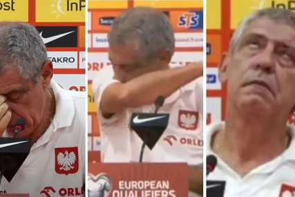 U najmanju ruku diskutabilno ponašanje: Selektor Poljske na pres konferenciji majicom brisao nos, pa čudno zabacivao glavu (VIDEO)