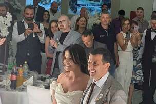 Nebojša Vukanović sa ženom Zoranom na svadbi