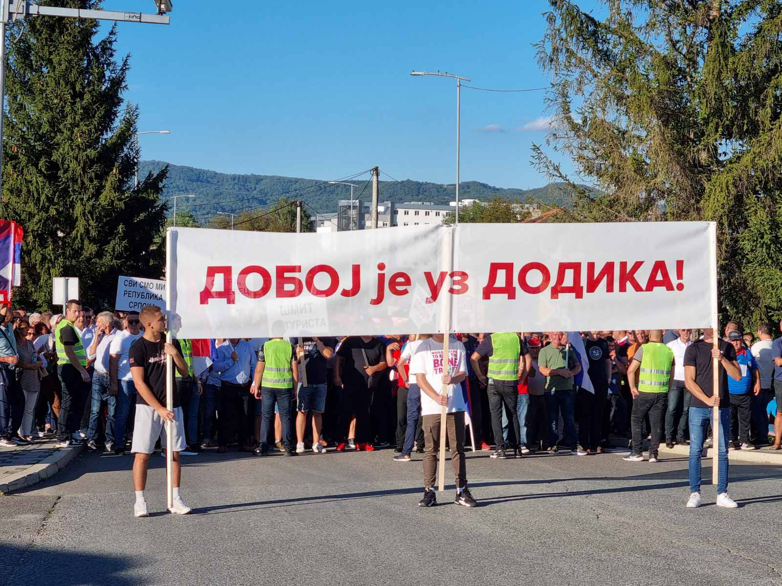 Željka Cvijanović prisustvovala protestima u Doboju