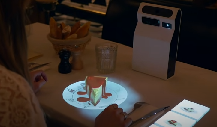 3D prikaz jela u restoranu