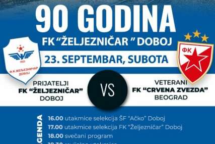 JUBILEJ U DOBOJU Veterani Zvezde dolaze na proslavu 90. rođendana FK Željezničar