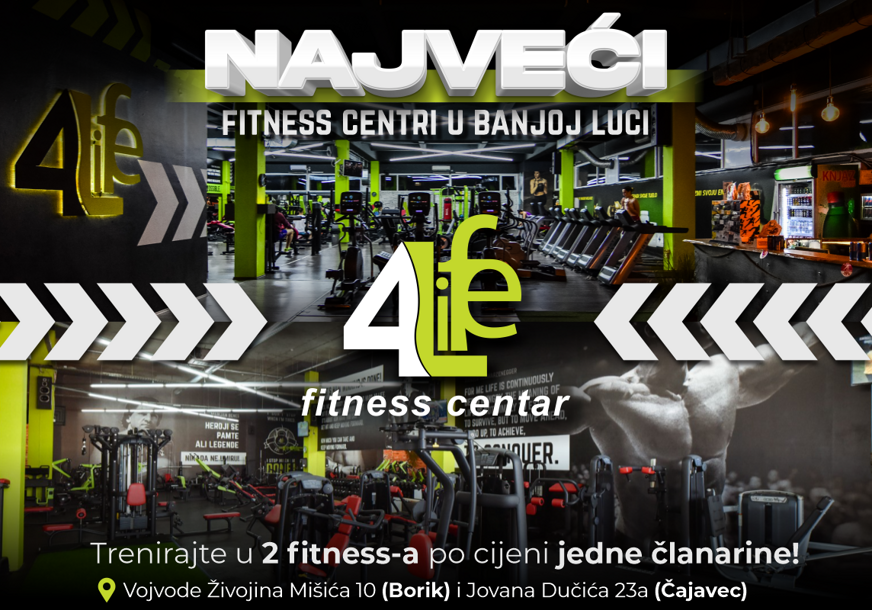 Dođite brzo do željenog rezultata: Fitness centar „4life“ najveći takve vrste u Banjaluci