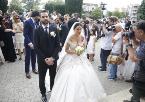 Aleksandra Prijović i Filp Živojinović na vjenčanju
